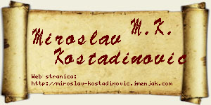 Miroslav Kostadinović vizit kartica